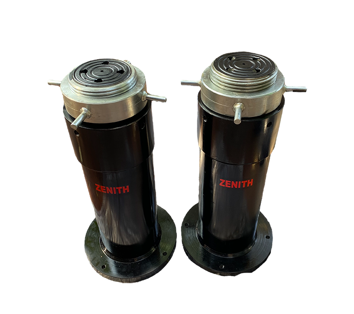 Single acting hydraulic cylinder, load return with lock nut