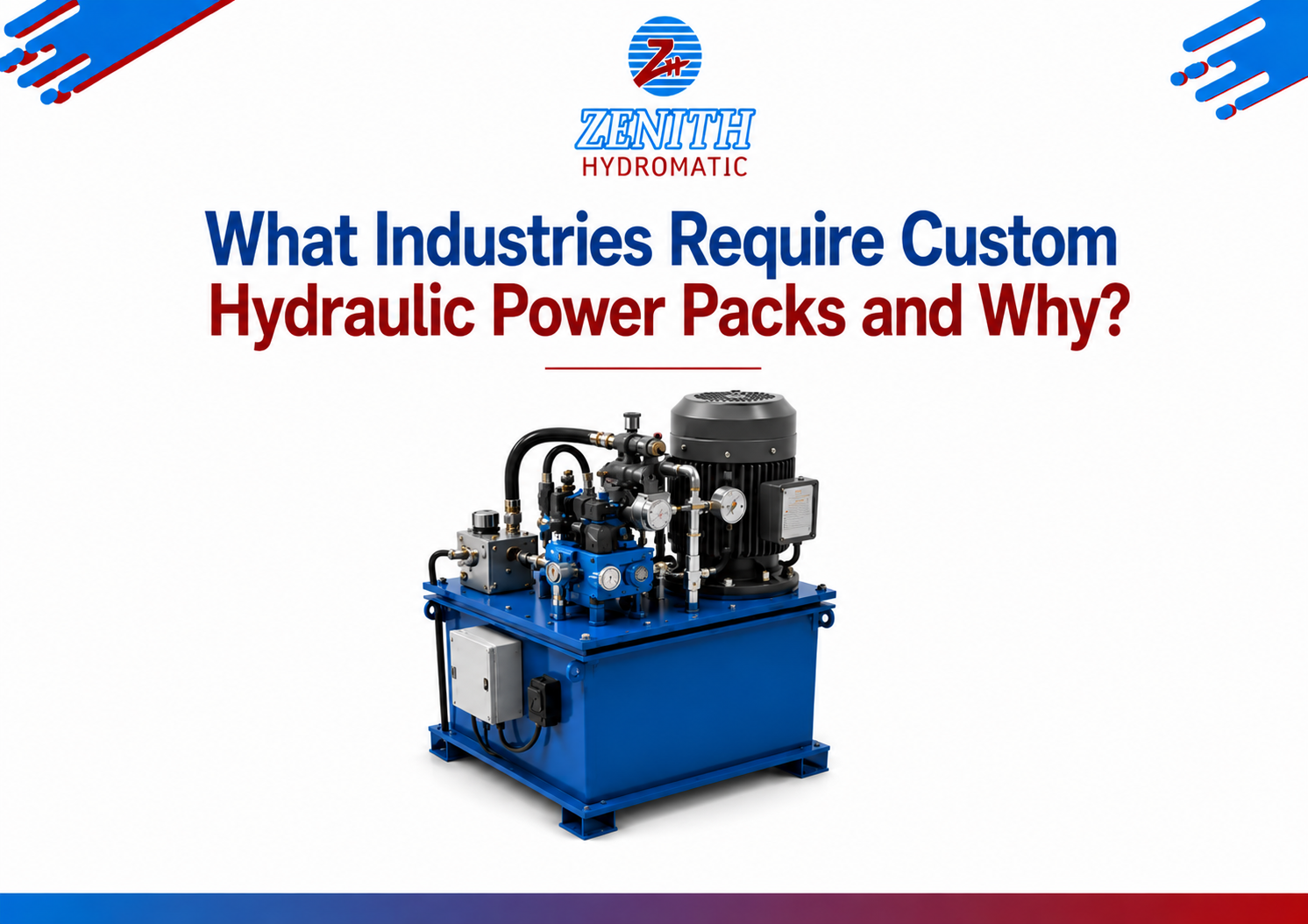 What Industries Require Custom Hydraulic Power Packs and Why?